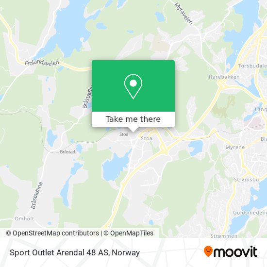 Sport Outlet Arendal 48 AS map