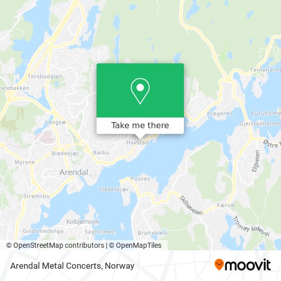 Arendal Metal Concerts map