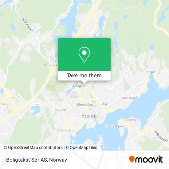 Boligtakst Sør AS map