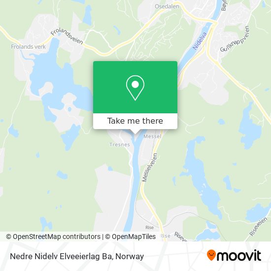 Nedre Nidelv Elveeierlag Ba map