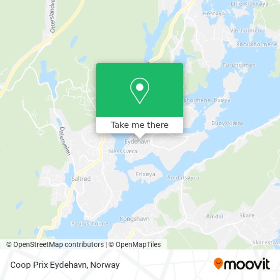 Coop Prix Eydehavn map