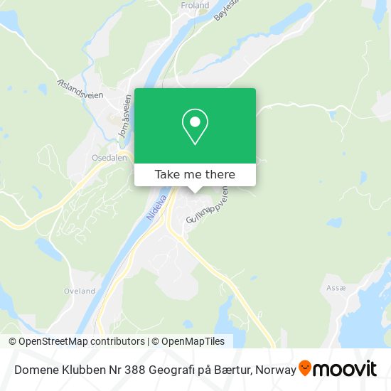 Domene Klubben Nr 388 Geografi på Bærtur map