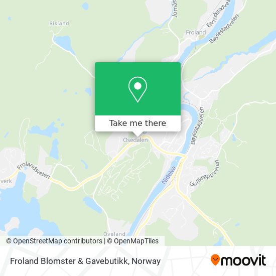 Froland Blomster & Gavebutikk map