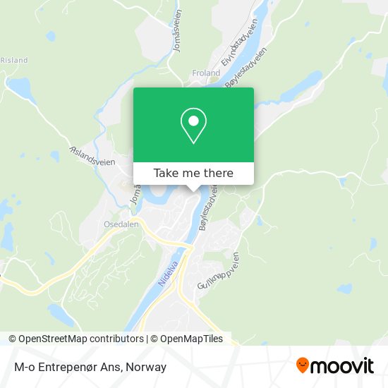 M-o Entrepenør Ans map