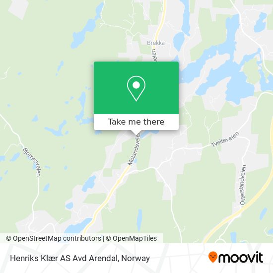 Henriks Klær AS Avd Arendal map