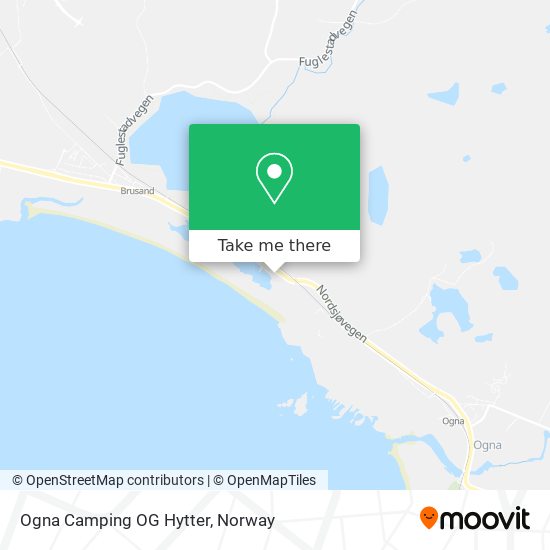 Ogna Camping OG Hytter map