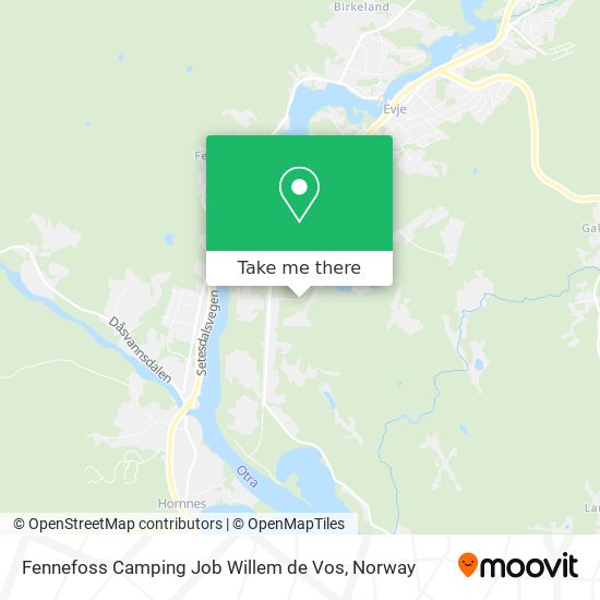 Fennefoss Camping Job Willem de Vos map