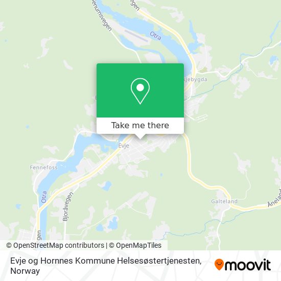Evje og Hornnes Kommune Helsesøstertjenesten map