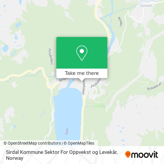Sirdal Kommune Sektor For Oppvekst og Levekår map