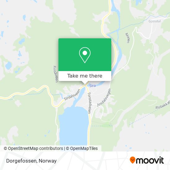 Dorgefossen map