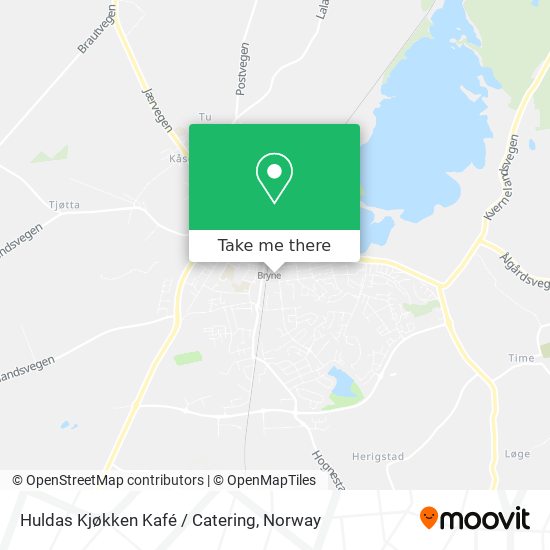 Huldas Kjøkken Kafé / Catering map