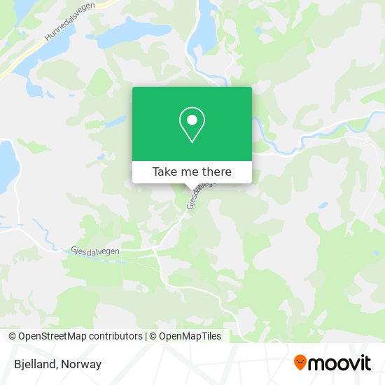 Bjelland map