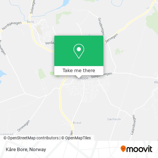 Kåre Bore map