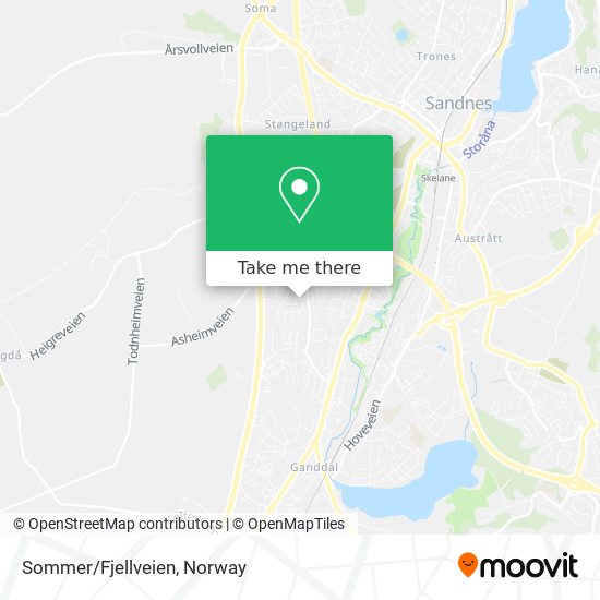 Sommer/Fjellveien map
