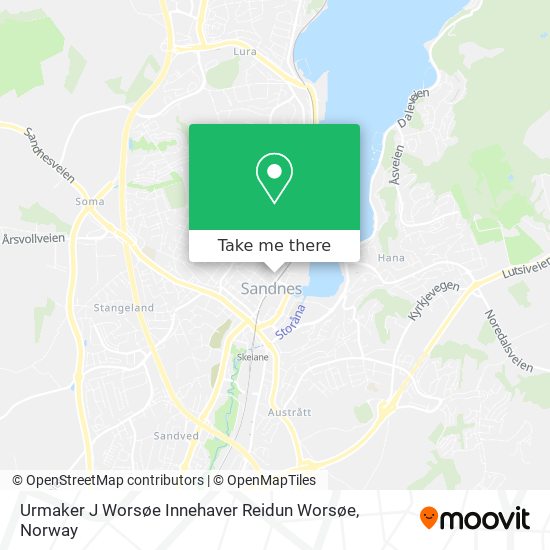 Urmaker J Worsøe Innehaver Reidun Worsøe map