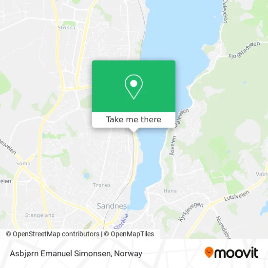 Asbjørn Emanuel Simonsen map