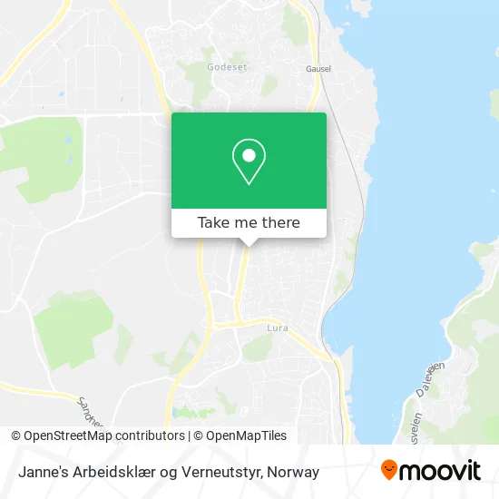 Janne's Arbeidsklær og Verneutstyr map