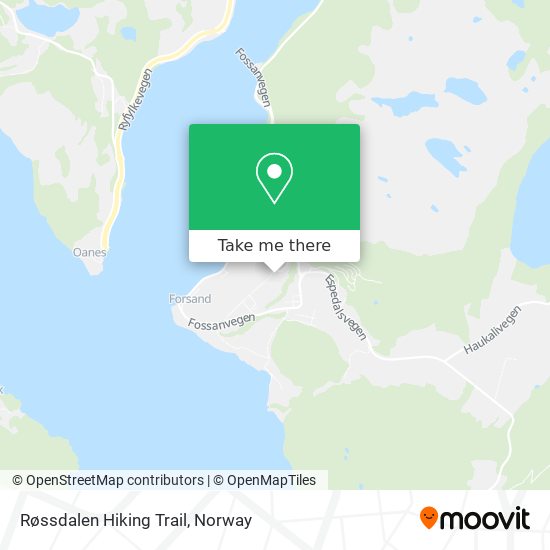 Røssdalen Hiking Trail map