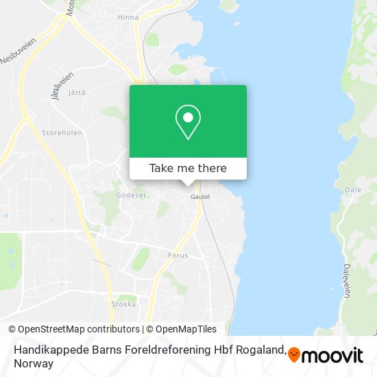 Handikappede Barns Foreldreforening Hbf Rogaland map