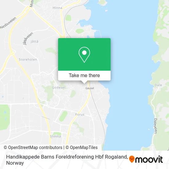Handikappede Barns Foreldreforening Hbf Rogaland map