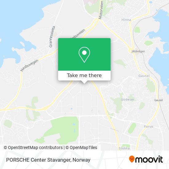 PORSCHE Center Stavanger map
