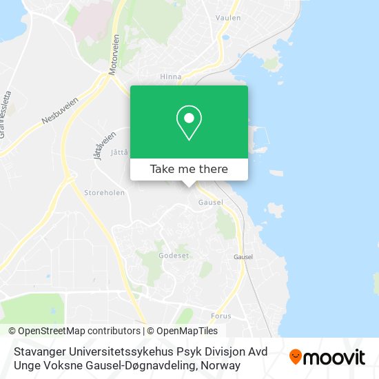 Stavanger Universitetssykehus Psyk Divisjon Avd Unge Voksne Gausel-Døgnavdeling map