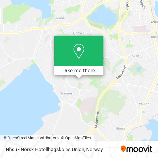 Nhsu - Norsk Hotellhøgskoles Union map