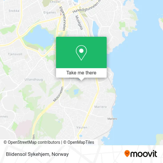 Blidensol Sykehjem map