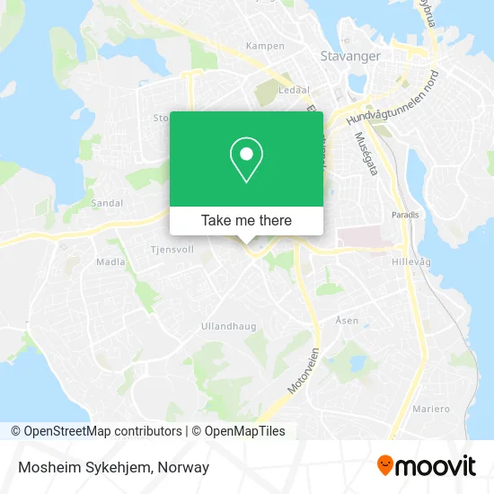 Mosheim Sykehjem map