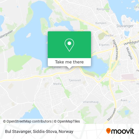 Bul Stavanger, Siddis-Stova map