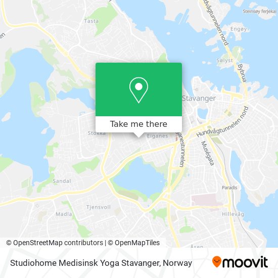 Studiohome Medisinsk Yoga Stavanger map