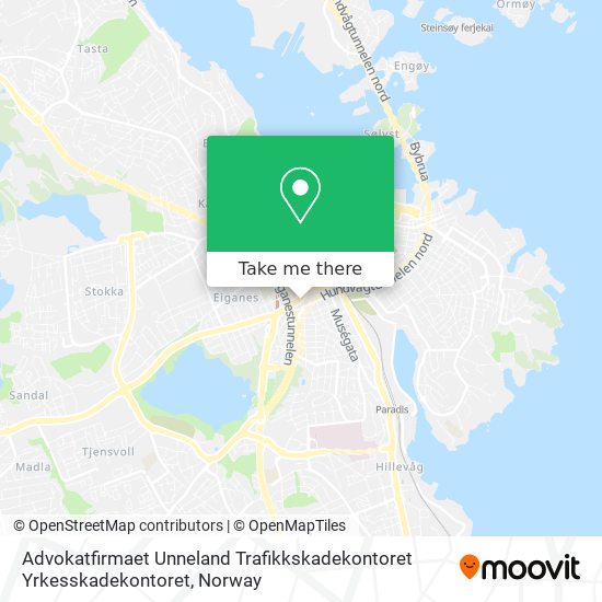 Advokatfirmaet Unneland Trafikkskadekontoret Yrkesskadekontoret map