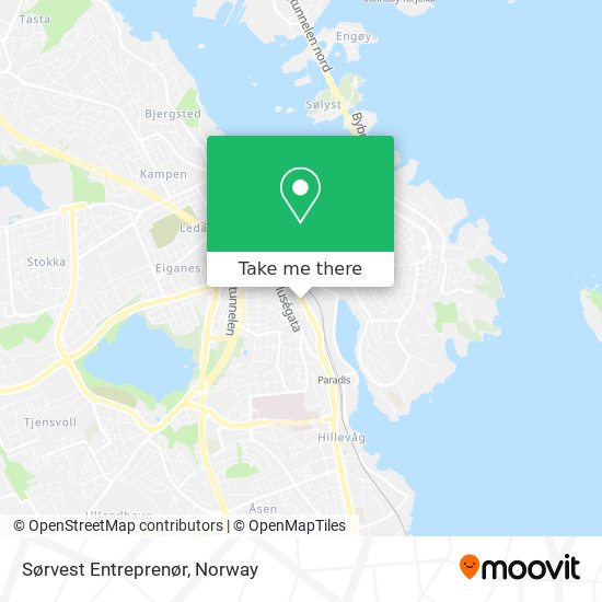 Sørvest Entreprenør map