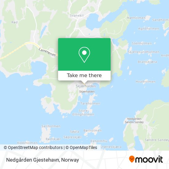 Nedgården Gjestehavn map