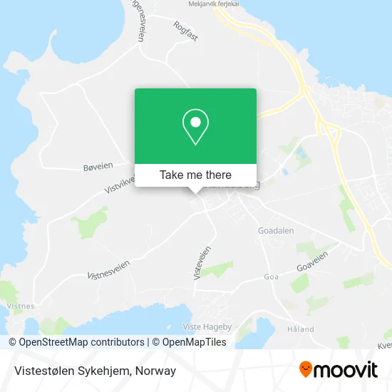Vistestølen Sykehjem map