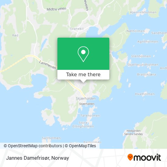 Jannes Damefrisør map