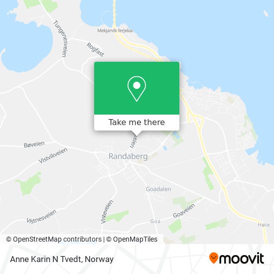 Anne Karin N Tvedt map