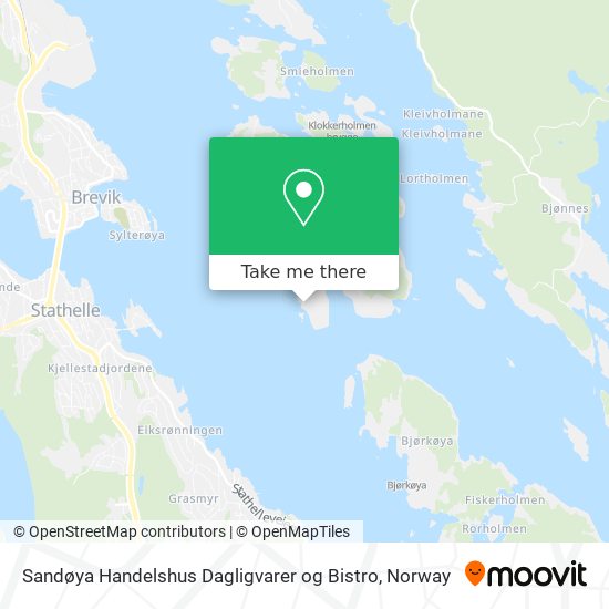 Sandøya Handelshus Dagligvarer og Bistro map