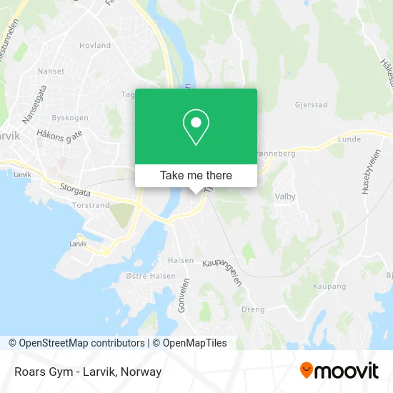 Roars Gym - Larvik map