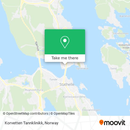 Korvetten Tannklinikk map