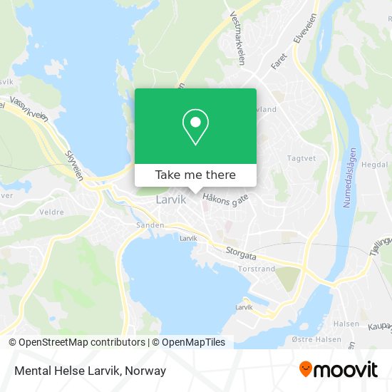 Mental Helse Larvik map