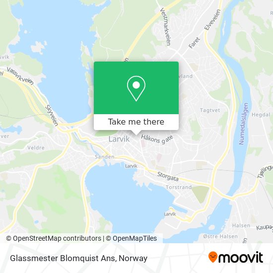 Glassmester Blomquist Ans map