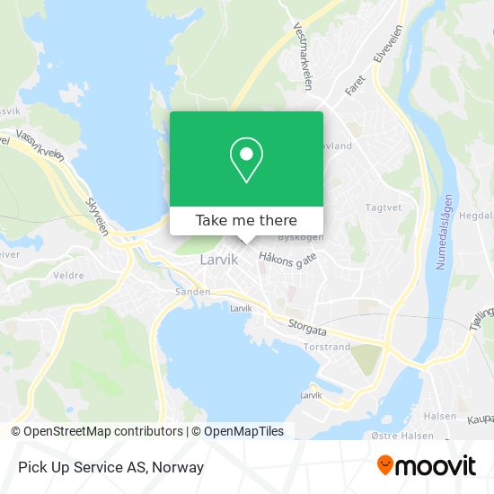 Pick Up Service AS map