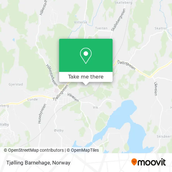 Tjølling Barnehage map