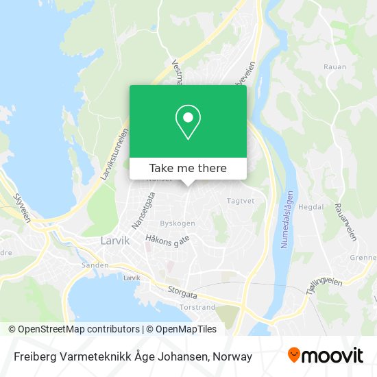Freiberg Varmeteknikk Åge Johansen map