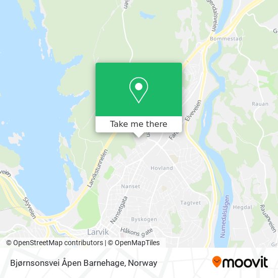 Bjørnsonsvei Åpen Barnehage map