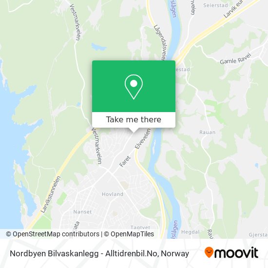 Nordbyen Bilvaskanlegg - Alltidrenbil.No map