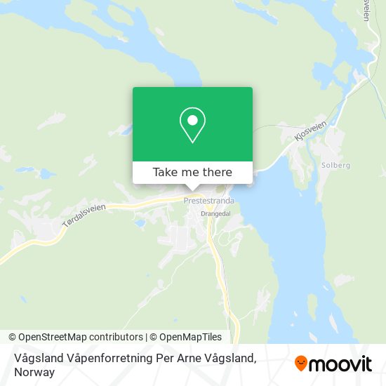 Vågsland Våpenforretning Per Arne Vågsland map
