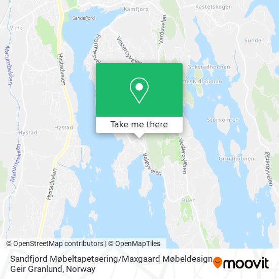 Sandfjord Møbeltapetsering / Maxgaard Møbeldesign Geir Granlund map