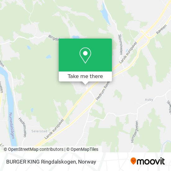BURGER KING Ringdalskogen map